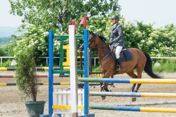 Girl riding a horse