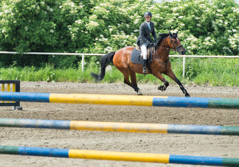 Girl riding a horse