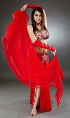 Bellydancer in action