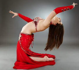 Bellydancer in action