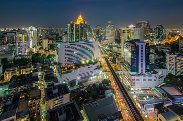 Bangkok Central Business District (CBD) at night