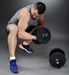 Fototapeta na wymiar Biceps exercise