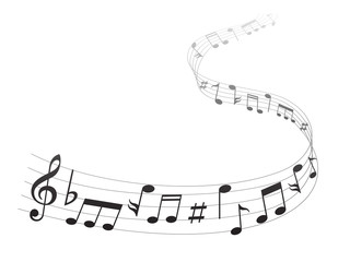 Naklejka premium 音符 楽譜 音楽