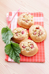 roll with rhubarb