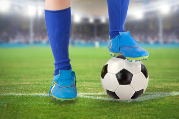 Fußballer im Stadion