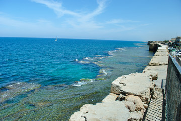 sea in Akko (Acre), Israel