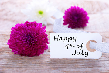 Background with Happy 4th Of July