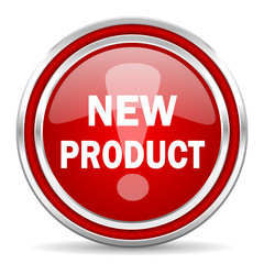 new product red glossy icon