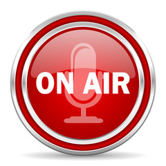 on air red glossy icon