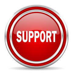support red glossy icon