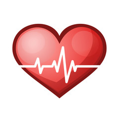Heart beat rate icon, healthcare illustration