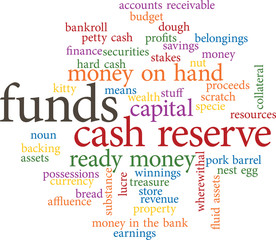 funds in word clouds