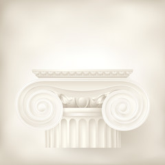 architectural background , ionic column , vector drawing © tansy