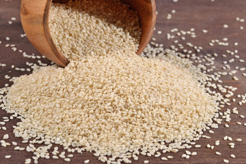 Sesame seeds in a bowl