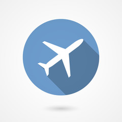 Trendy airplane icon