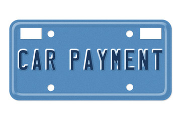Car Payment Vanity Plate