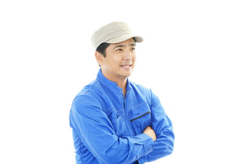 笑顔の労働者