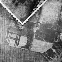 old photo of people a background