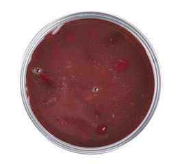 Tin with red bean.