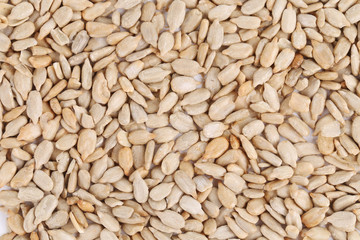 Peeled sunflower seeds.