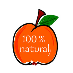 peach natural color vector