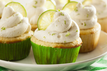 Homemade Margarita Cupcakes with Frosting
