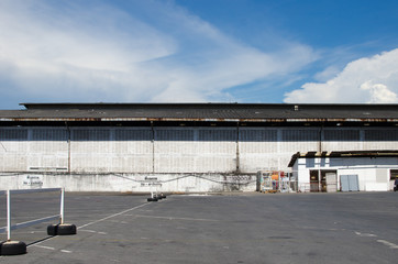 Parking area at back of building