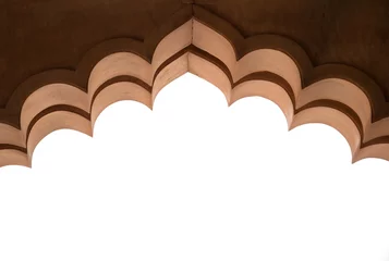 Foto op Plexiglas Vestingwerk detail van een boog in het fort barnsteen in india - rajasthan