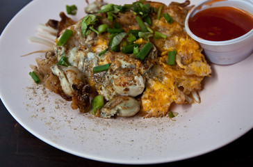 Fried Oysters,Thai food.