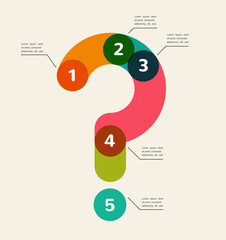 Question mark abstract background infographic