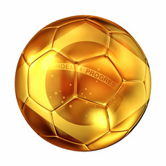 Brazil golden soccer ball
