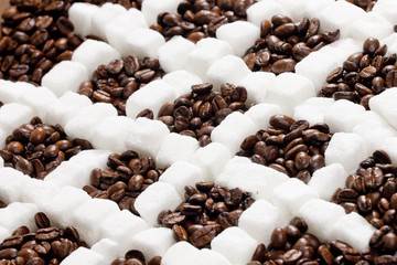 still life of coffee and sugar