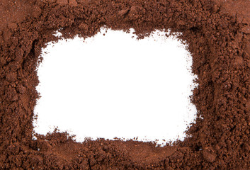 Grounded coffee powder background
