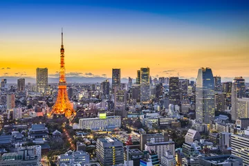 Fotobehang Tokyo Japan City Skyline © SeanPavonePhoto