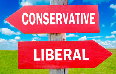 Fototapeta premium Conservative or liberal