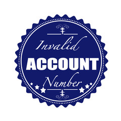 invalid account number stamp