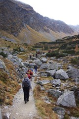 People on the mountain path