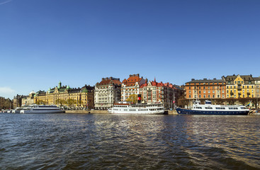 Naklejka premium view of Strandvagen, Stockholm