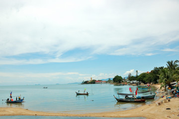 Fototapeta na wymiar thailand island - fishing village