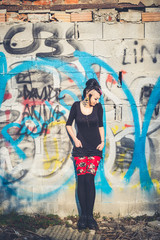 young beautiful punk dark girl