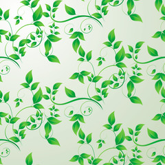 green leaves seamless background