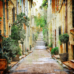 Fototapeta premium charming streets of mediterranian, artistic picture