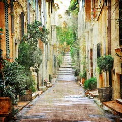 Rollo charmante Straßen des mediterranen, künstlerischen Bildes © Freesurf