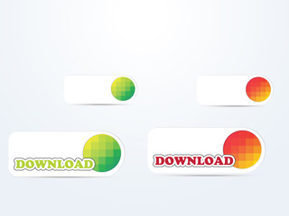 Color button web design icons