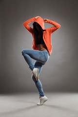 Dancer in a hood