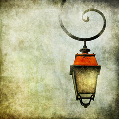 vintage background with lantern