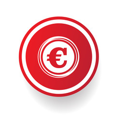 Euro button,vector