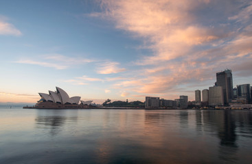 Sunrise at Opera house landmark of Sydney, Australia