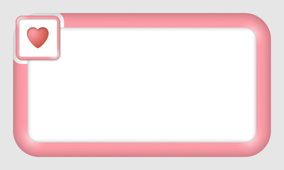 vector frame for text insertion with heart