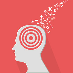 Calculate thinking concept,vector